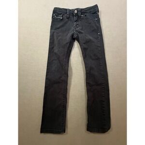 Diesel Thanaz Boys Denim Jeans Black Boys 6 Straight Leg Casual‎ Pants 22x21.